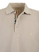 Burberry Polohemd mit Kragen aus Baumwolle in hellem Stein