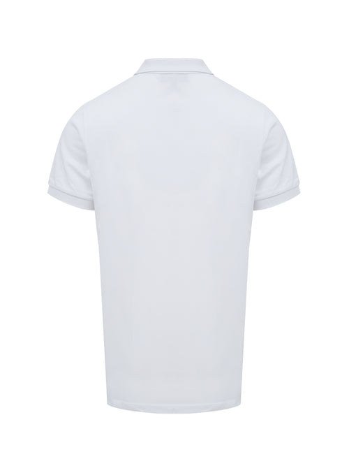 Burberry White Cotton Collar Polo Shirt