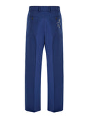 Gucci Blaue klassische Baumwollhosen