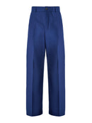 Gucci Blaue klassische Baumwollhosen
