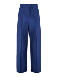 Gucci Blaue klassische Baumwollhosen