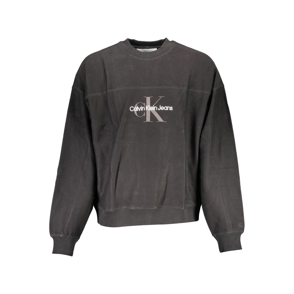 Calvin Klein Schwarzer Baumwollpullover für Männer