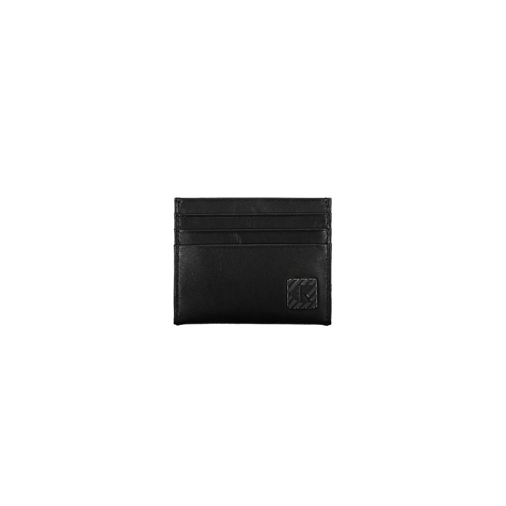Calvin Klein Schwarzes Leder Herren Portemonnaie