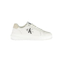 Calvin Klein Schicke weiße Schnürsenkel-Sneakers mit kontrastierenden Details