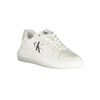 Calvin Klein Schicke weiße Schnürsenkel-Sneakers mit kontrastierenden Details