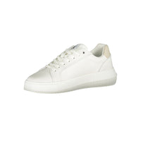 Calvin Klein Schicke weiße Schnürsenkel-Sneakers mit kontrastierenden Details