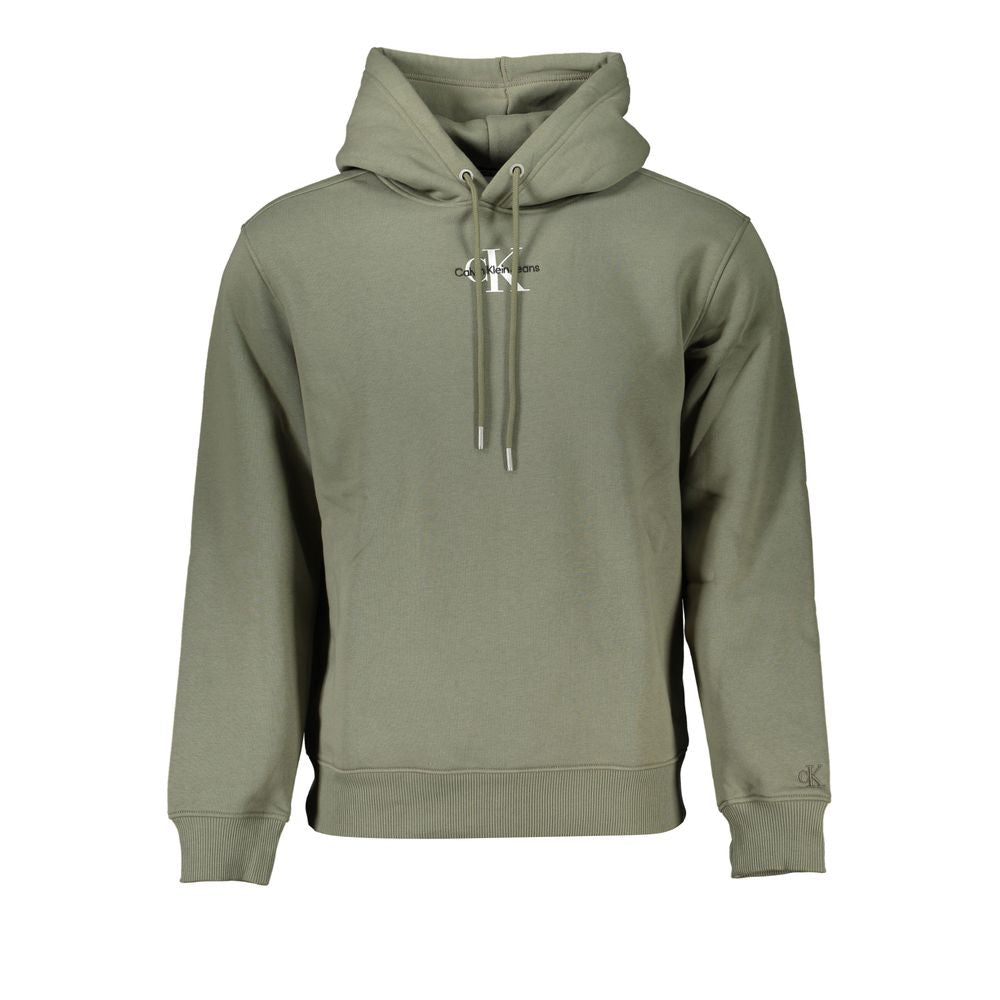 Calvin Klein Schickes grünes Fleece-Sweatshirt mit Kapuze