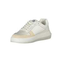 Calvin Klein Elegante Weiße Schnürsenkel-Sneakers mit kontrastierendem Detail