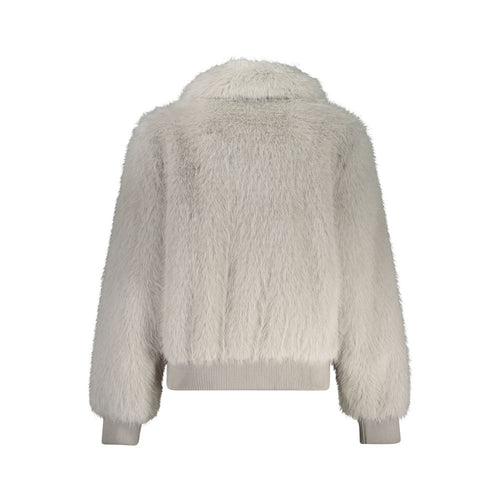 Guess Jeans Grey Polyester Jackets &amp; Coats