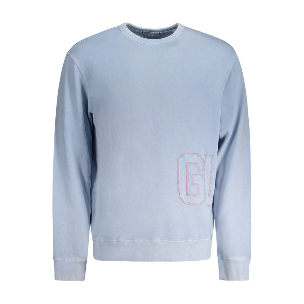 Guess Jeans Hellblauer Baumwollpullover für Männer
