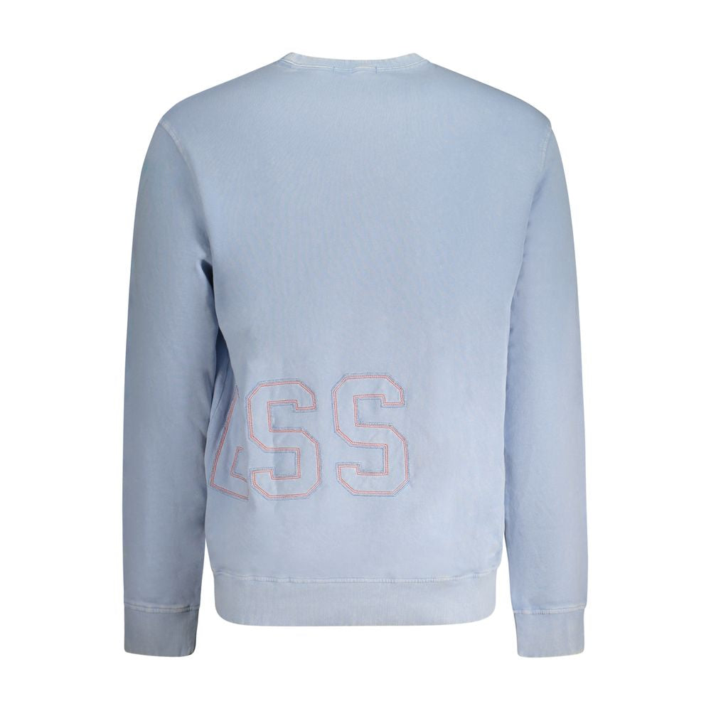 Guess Jeans Hellblauer Baumwollpullover für Männer