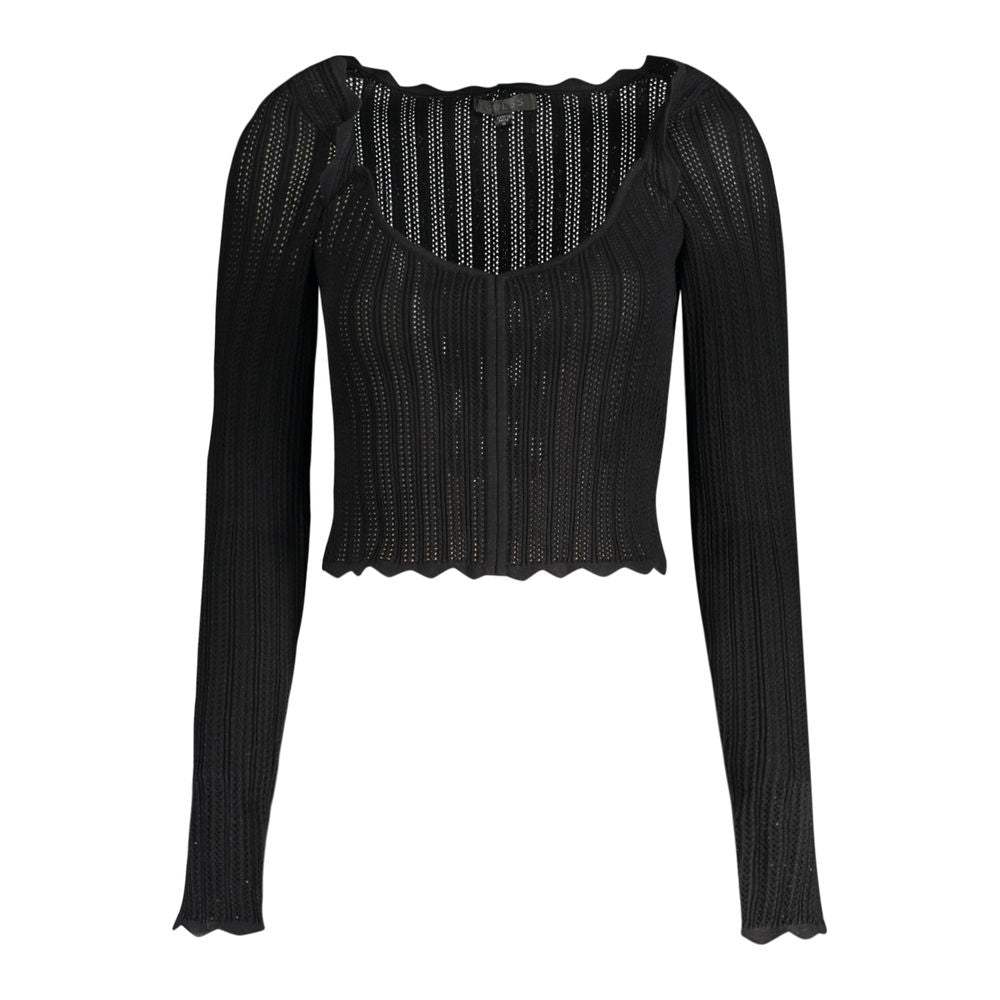 Guess Jeans Schwarzer Viskose Pullover für Frauen