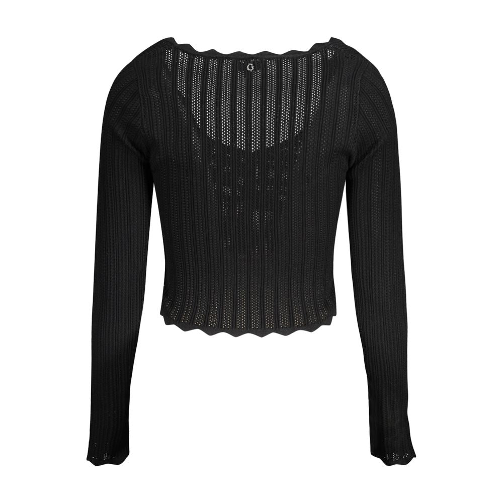 Guess Jeans Schwarzer Viskose Pullover für Frauen
