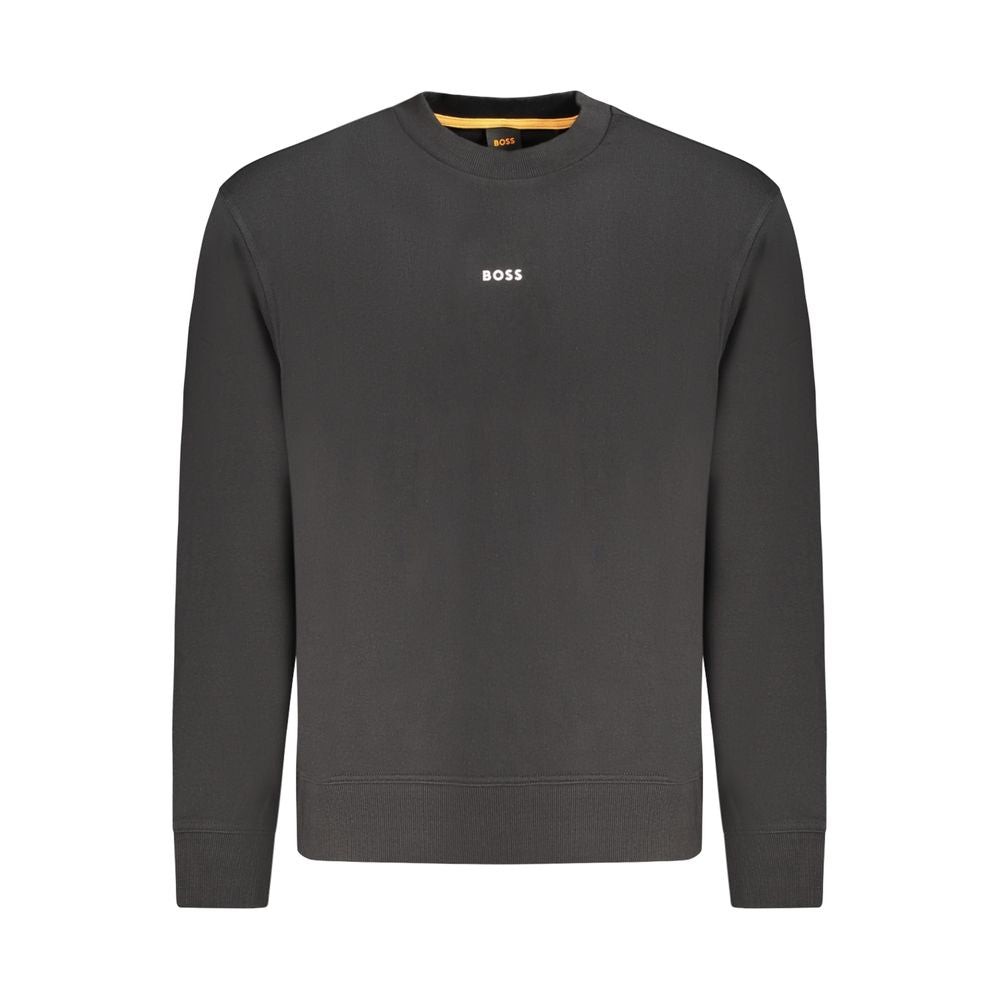 Hugo Boss Schwarzer Baumwollpullover für Männer