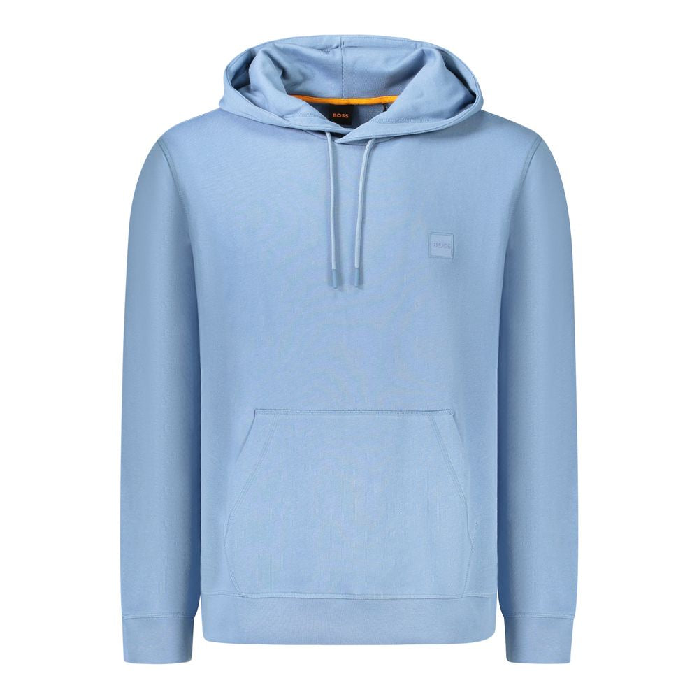 Hugo Boss Hellblauer Baumwollpullover für Männer