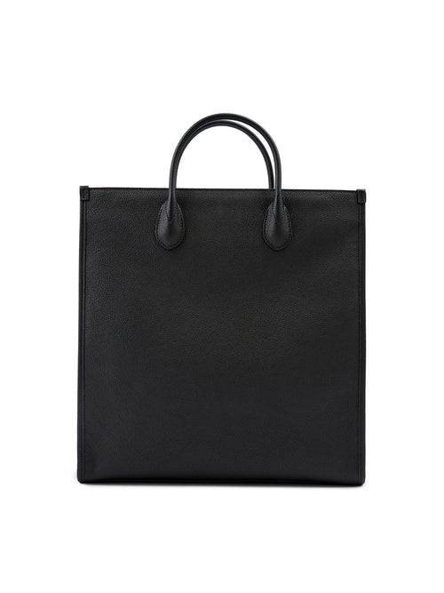 Gucci Schwarzes Leder Logo Medium Tote Bag