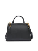 Gucci Schwarzes Leder GG Marmont Handtasche