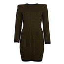 Balmain Braunes Wollkleid
