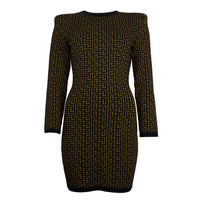 Balmain Braunes Wollkleid