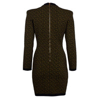 Balmain Braunes Wollkleid
