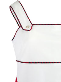 Gucci Weißes kurzes Kleid aus Polyester und Baumwolle