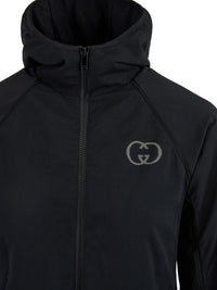 Gucci Schwarzes Polyamid-Kapuzen-Sweatshirt