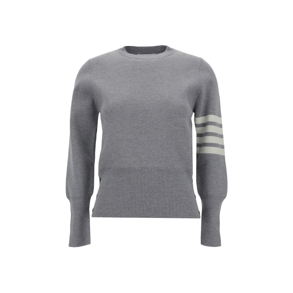 Thom Browne Graues Woll-Fleece-Sweatshirt