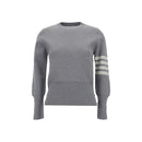 Thom Browne Graues Woll-Fleece-Sweatshirt