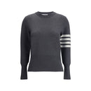 Thom Browne Graues Woll-Sweatshirt aus Fleece