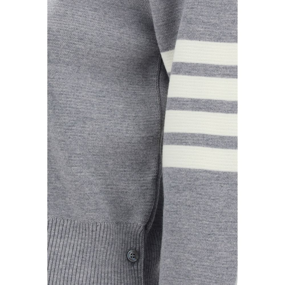 Thom Browne Graues Woll-Fleece-Sweatshirt