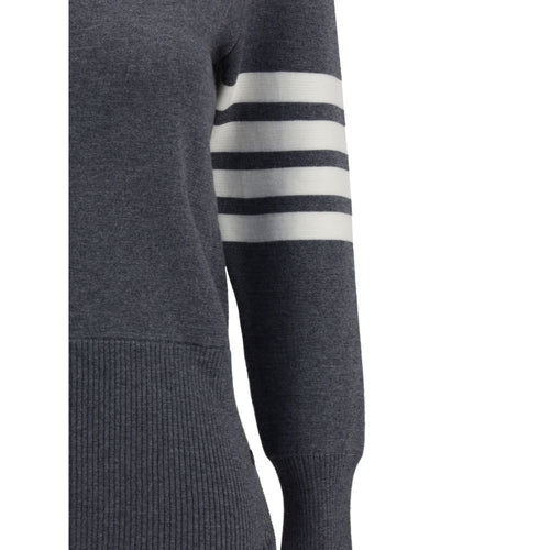Thom Browne Graues Woll-Sweatshirt aus Fleece