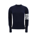 Thom Browne Blauer Fleece-Wollpullover