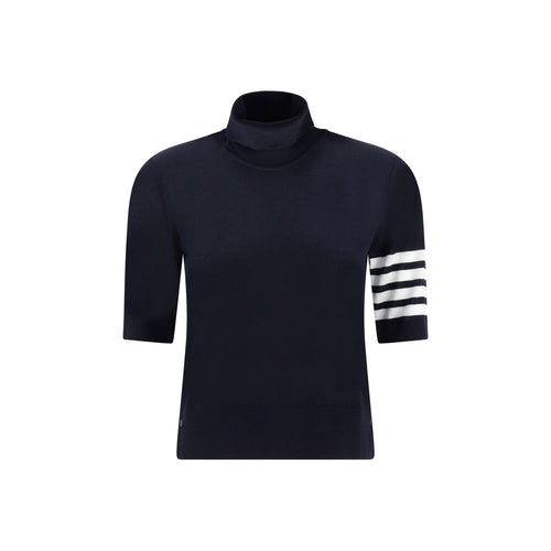 Thom Browne Blauer Rollkragenpullover aus Polyamid