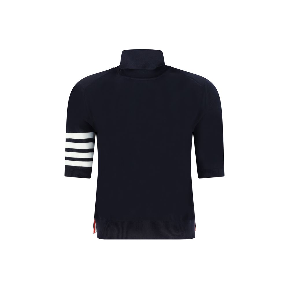 Thom Browne Blauer Rollkragenpullover aus Polyamid