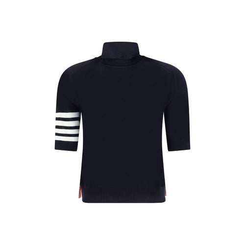 Thom Browne Blauer Rollkragenpullover aus Polyamid