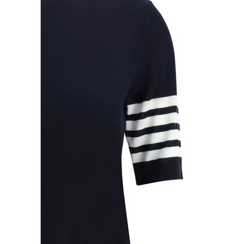 Thom Browne Blauer Rollkragenpullover aus Polyamid