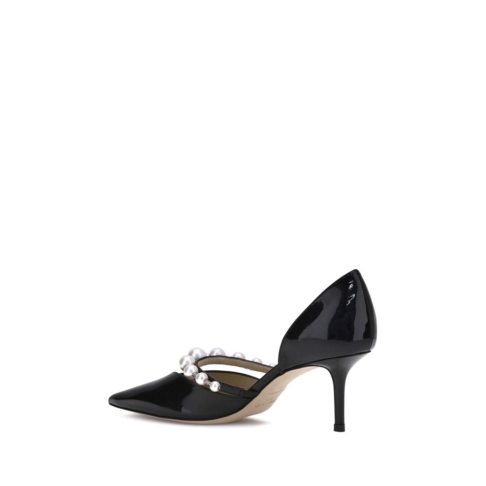 Jimmy Choo Schwarze Kalbshaut Bos Taurus High Heels