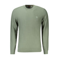 Hugo Boss Grüner Baumwollpullover für Männer