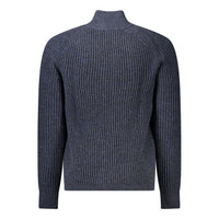 Hugo Boss Blaue Wolle Herren Strickjacke
