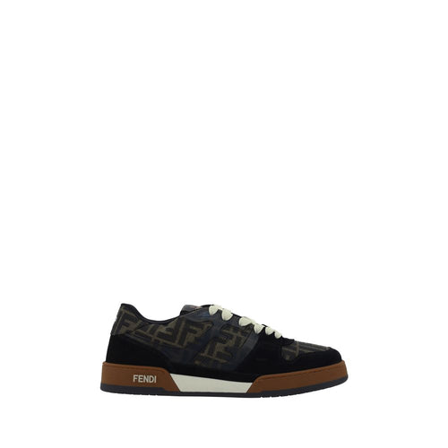 Fendi Bunte Kalbshaut Bos Taurus Sneakers mit niedrigem Schaft