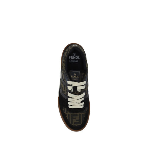 Fendi Bunte Kalbshaut Bos Taurus Sneakers mit niedrigem Schaft