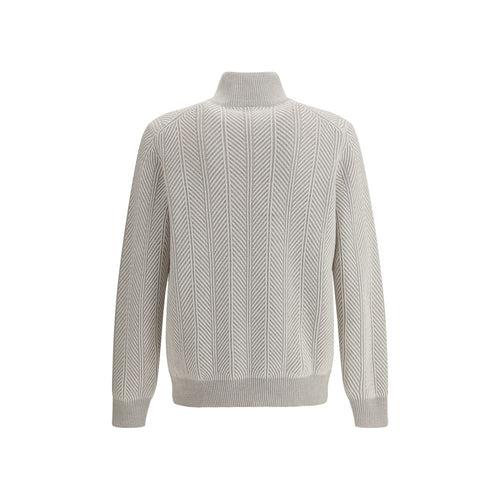 Brunello Cucinelli Kaschmirpullover aus weißem Kaschmir
