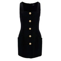 Balmain Schwarzes Kleid aus Wolle für Frauen