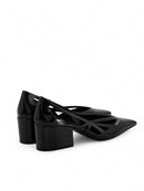 Prada Schwarze Leder-Pumps mit Ausschnitt 55