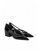 Prada Schwarze Leder-Pumps mit Ausschnitt 55