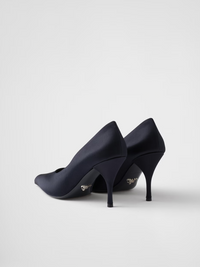 Prada Blaue Satin-Pumps