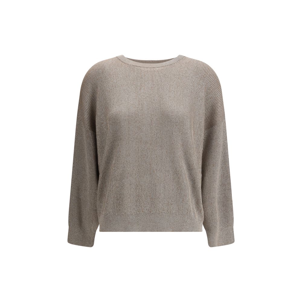 Brunello Cucinelli Beiger Baumwoll-Sweatshirt