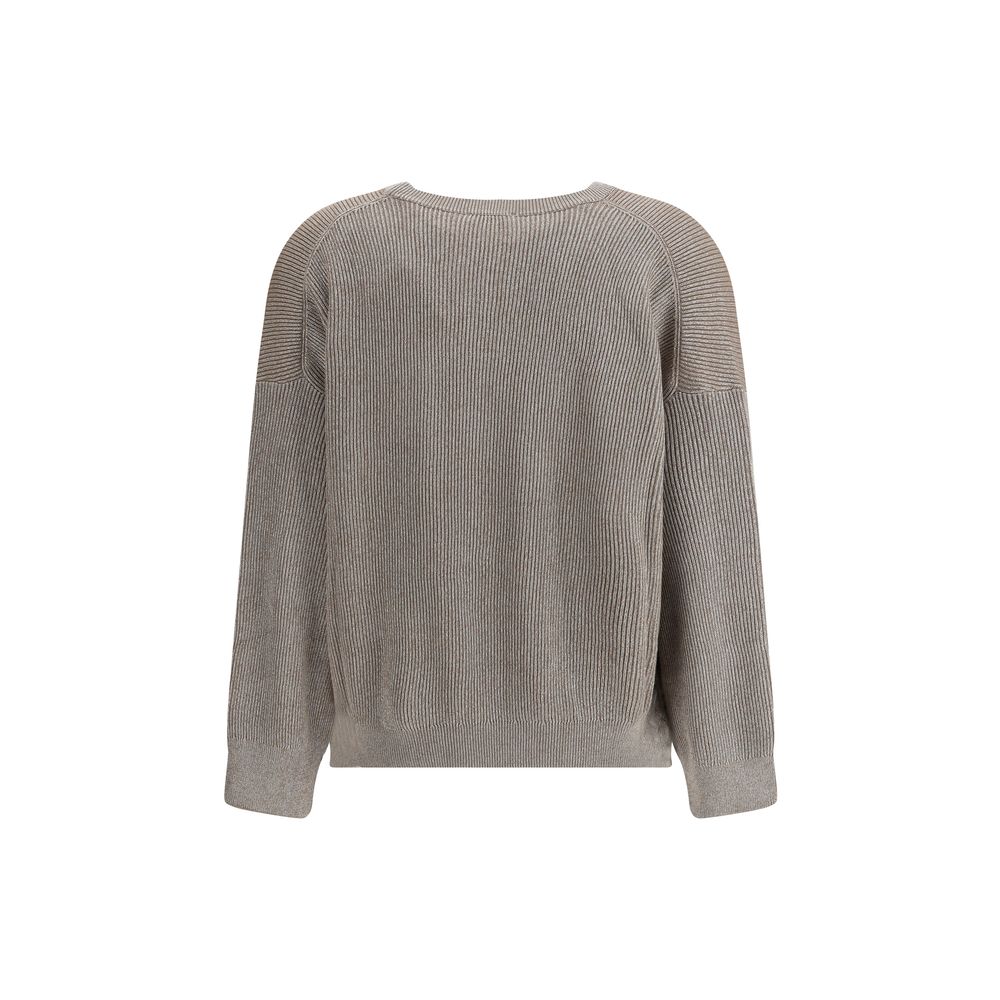 Brunello Cucinelli Beiger Baumwoll-Sweatshirt