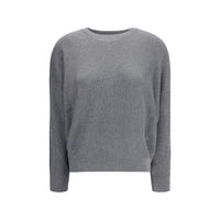 Brunello Cucinelli Grauer Baumwoll-Sweatshirt