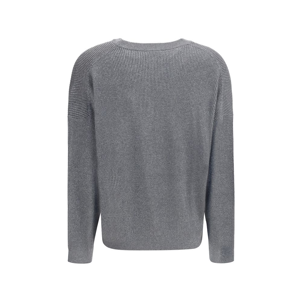 Brunello Cucinelli Grauer Baumwoll-Sweatshirt